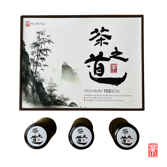 Pu Erh Series: Premium Sampler Box – Pu Erh &amp; White Silver Needle &amp; Golden Luxury Tea