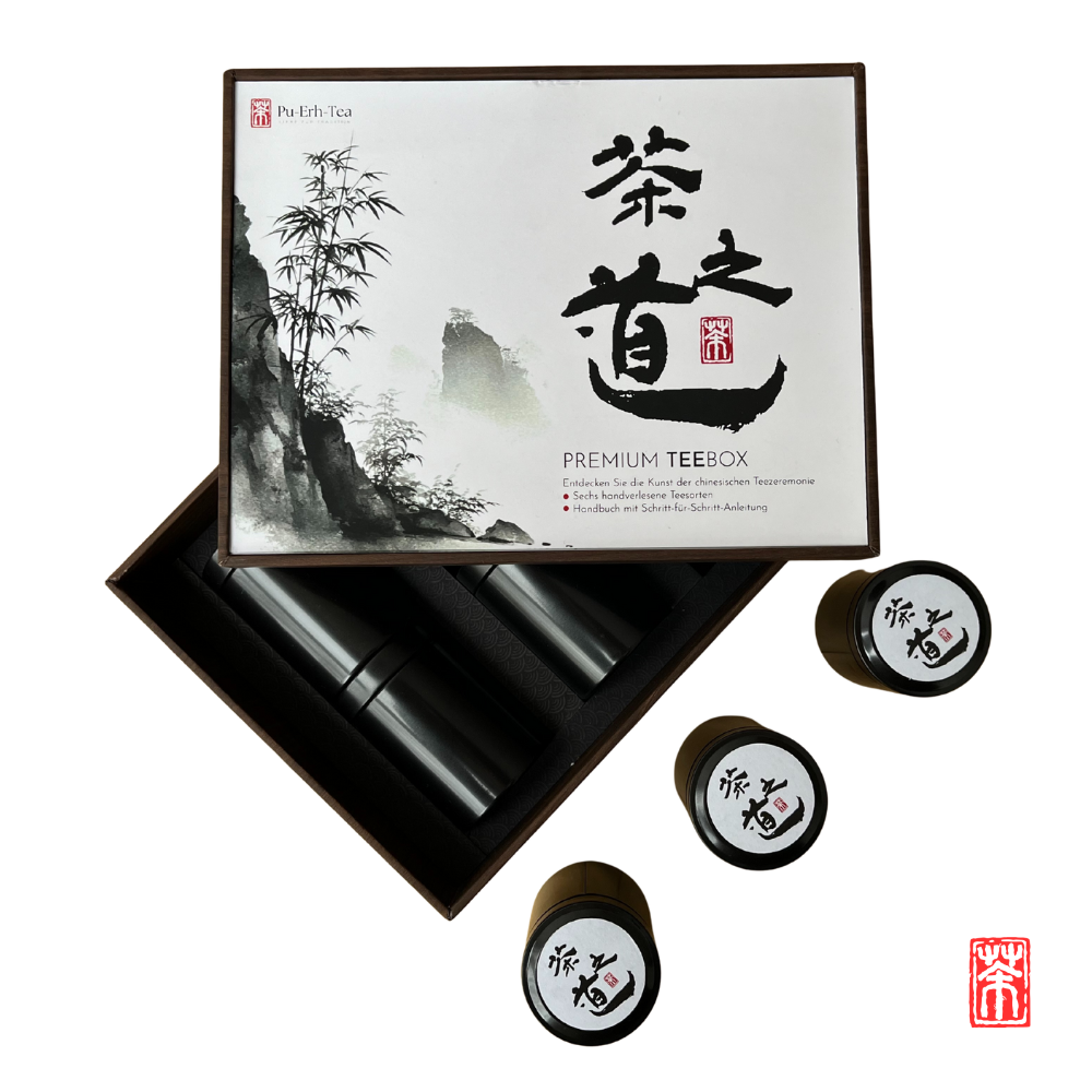 Pu Erh Series: Premium Sampler Box – Pu Erh &amp; White Silver Needle &amp; Golden Luxury Tea